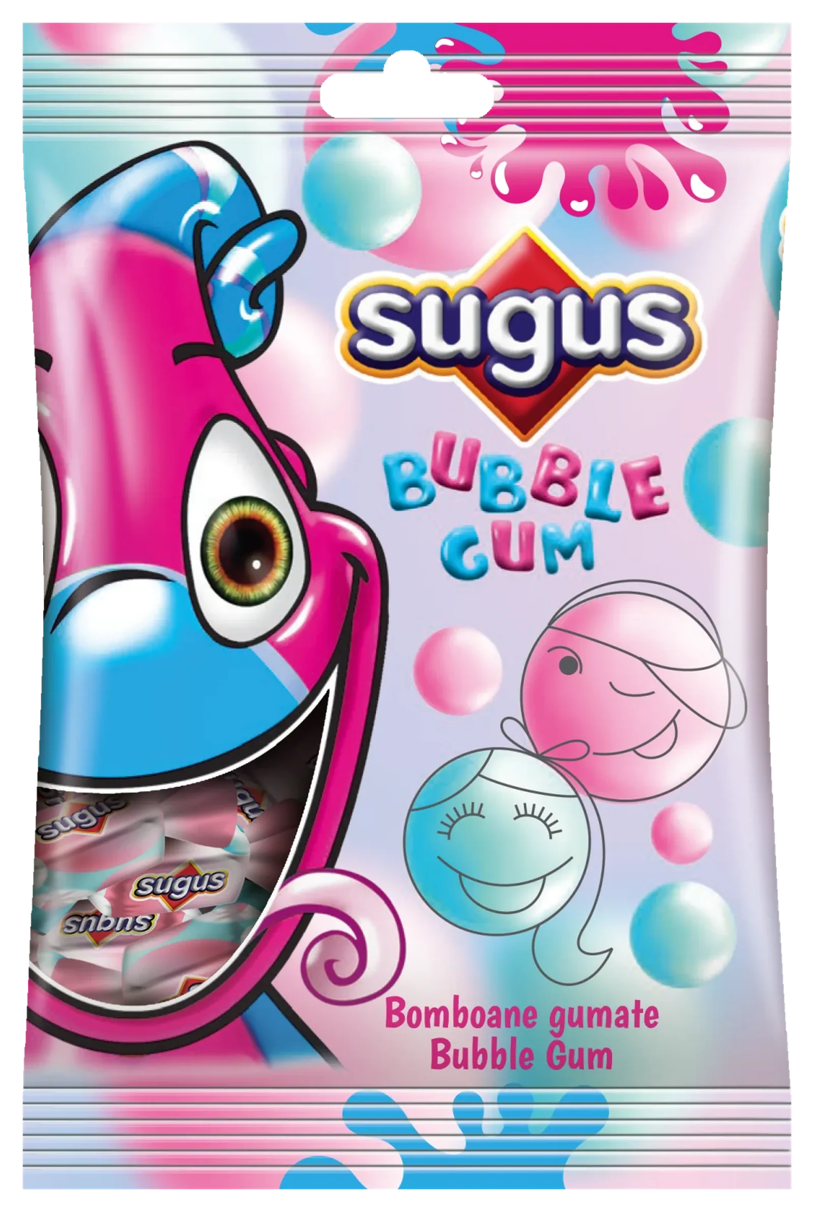 Punga de bomboane gumate SUGUS BubbleGum, 80 g
