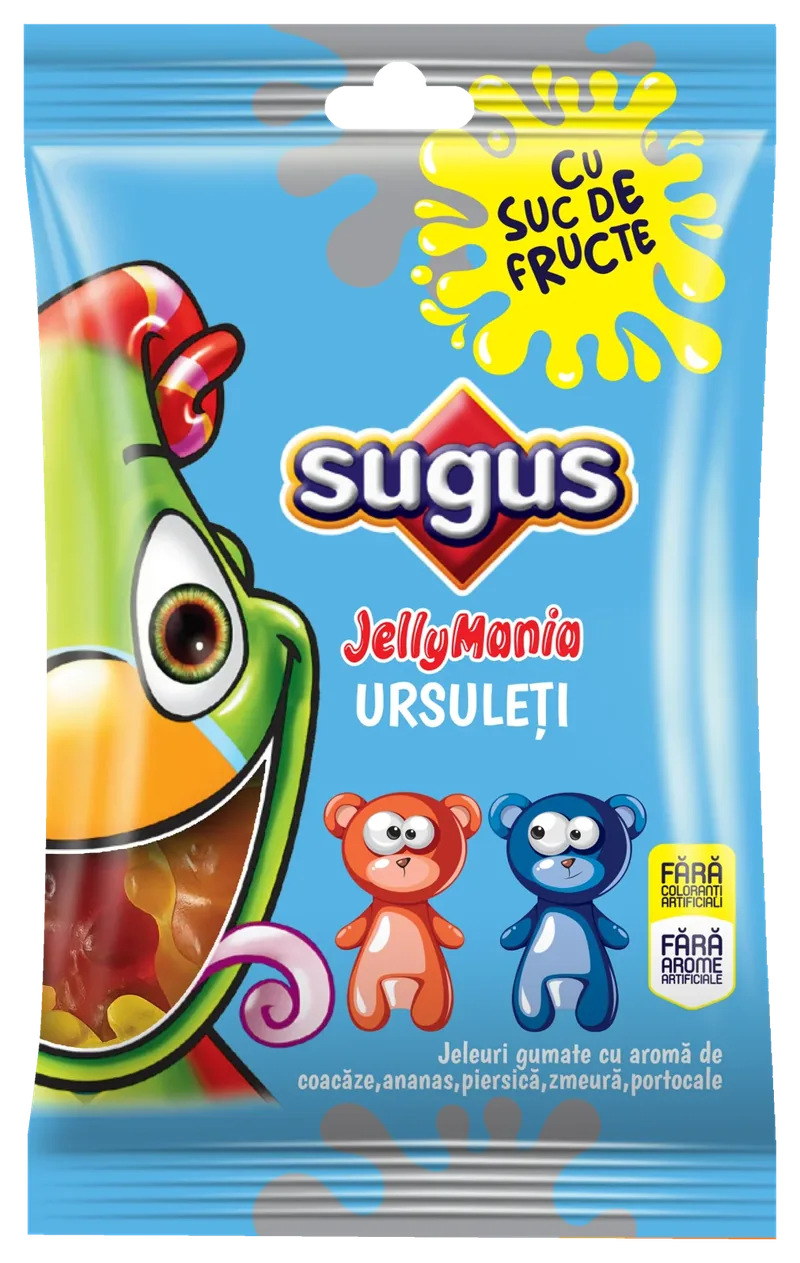 Punga de jeleuri SUGUS JellyMania Ursuleți, 75 g